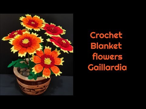 How to crochet Blanket flowers | Gaillardia