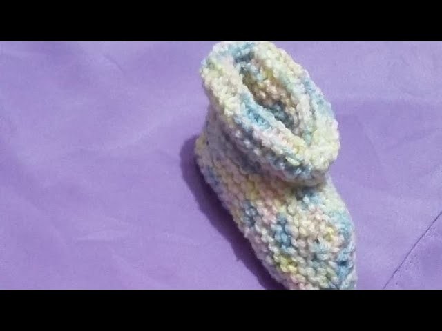 How to knit baby booties|| from o to 4  months old baby. 