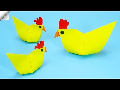 How to Make a Paper Chicken | Easy paper crafts