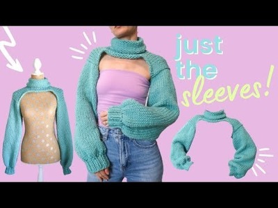 Just the sleeves! Knit bolero sweater shrug???? free pattern????