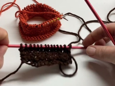 Knitting : make a simple flat pattern into a pattern worked in the round !