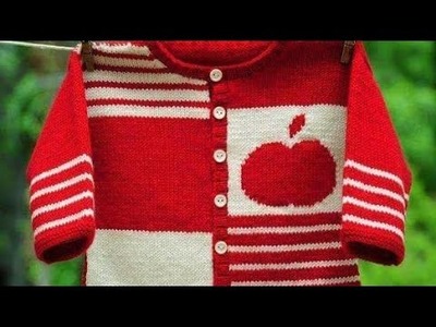 Latest and beautiful new hand knitting baby sweater design