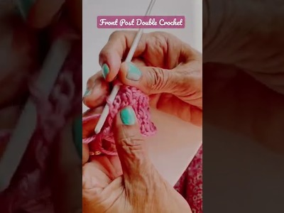 Learn to make Front Post Double Crochet fpdc - Diy #crochet #crochetforbeginners #shorts