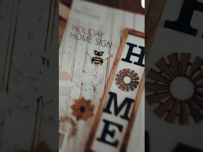 Make a Holiday Home Sign With Seasonal Accents | From Annie's Farmhouse Style Kit Club