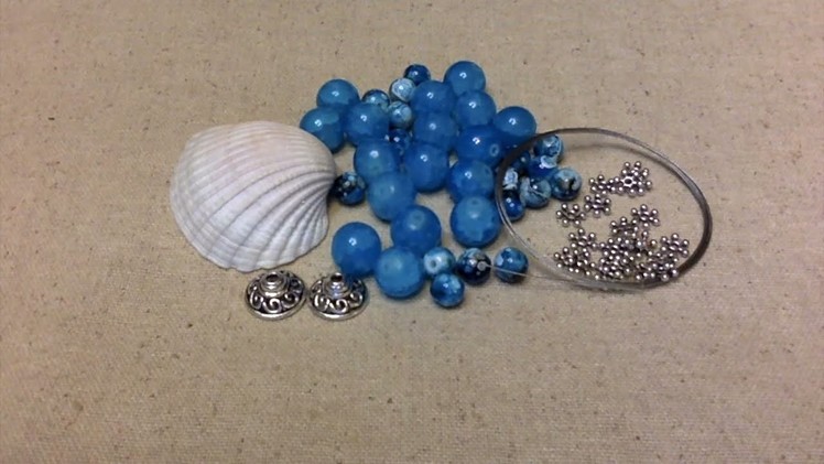 Making A Necklace and Earrings With Curated Bead Box Subscription Sea Jewels March 2022
