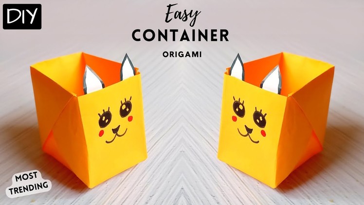 Origami Box | Easter Crafts For Kids | Origami Container | Paper Craft #shorts #ytshorts