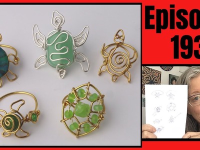Sea Turtle Rings Jewelry Making Livestream Wire Lady TV Ep 193