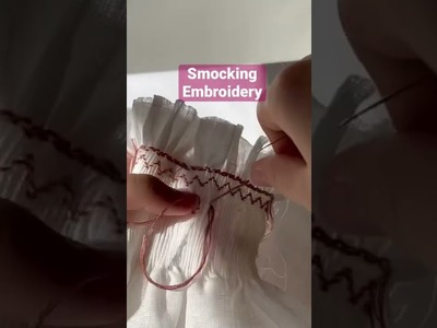Smocking Embroidery ???? #shorts #sewing #embroidery
