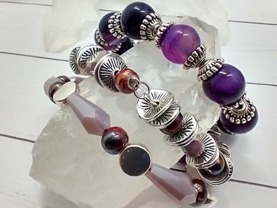 Stacking Bracelet Set Using Beads From Bargain Bead Box Feb 2022!