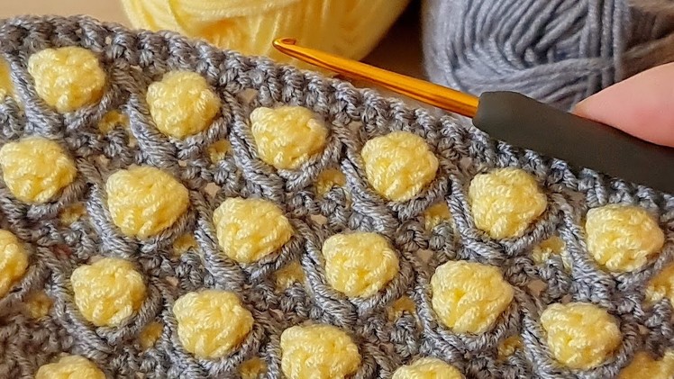 Super Easy Knitting candy Crochet beybi blanket şeker örgü modeli