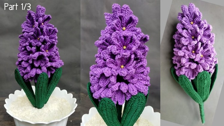 Tutorial Merajut Bunga Untuk Pemula "Hyacinth Flower" Part 1.3 || How To Make A Flower Crochet