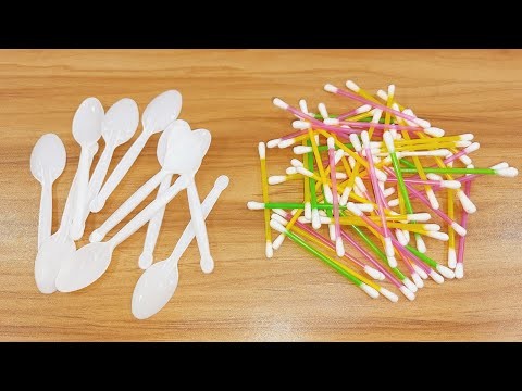 2 SUPERB WALL HANGING DECOR IDEAS SPOON AND COTTON BUDS | BEST OUT OF WASTE