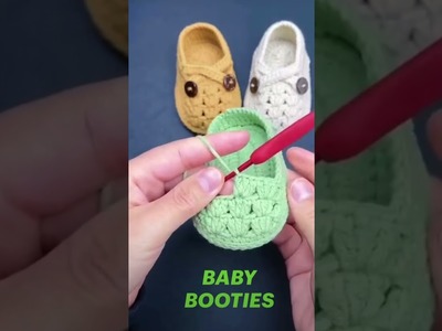 Baby booties crochet # crosia style