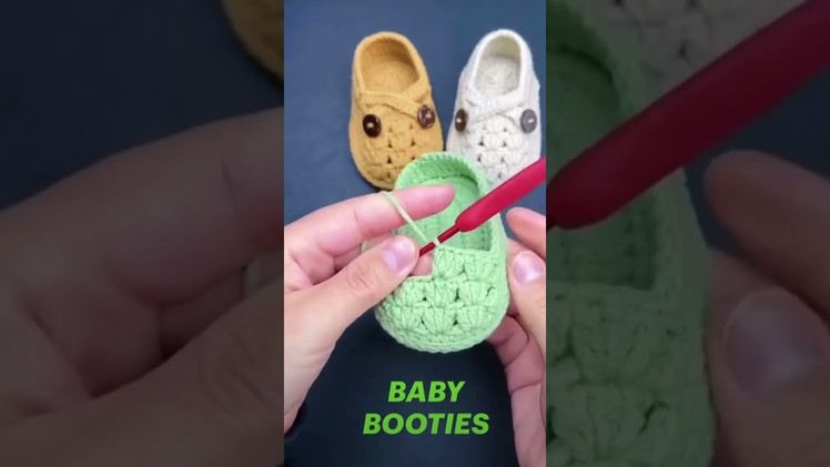 Baby booties crochet # crosia style