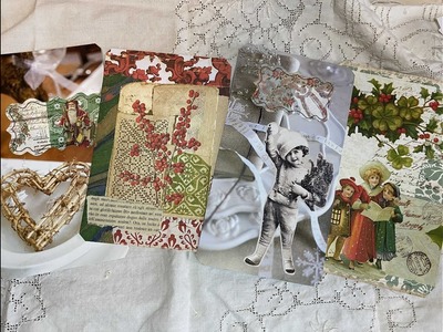 Craft with me | fast and easy Christmas journal cards