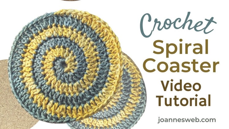 Crochet Spiral Coaster - How To Crochet A Round Coaster