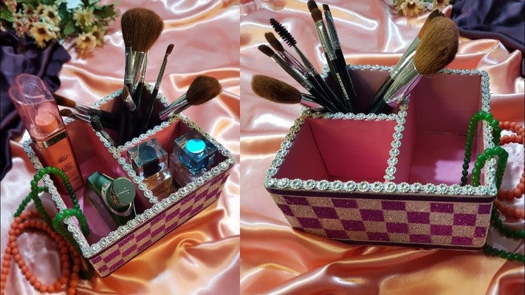 Diy Beautiful Brush Holder.How to Make Makeup Brush Holder.Diy Pen Holder from Waste Materials