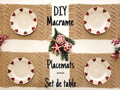 DIY Easy Tutorial Macrame Placemats EN-FR Tuto Set de table en macrame Facile