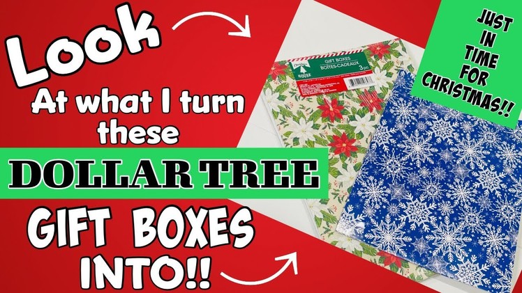 Easy DOLLAR TREE GIFT BOX HACK!!.awesome BUDGET paper craft IDEA!!