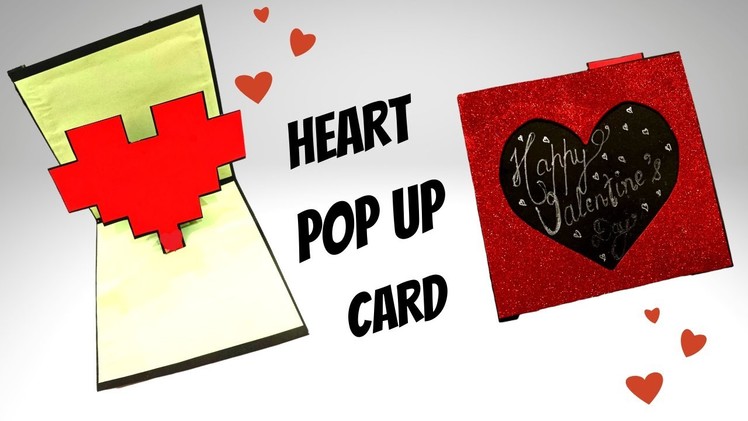 Heart pop up card tutorial | Happy Valentines day card | Valentines day card making