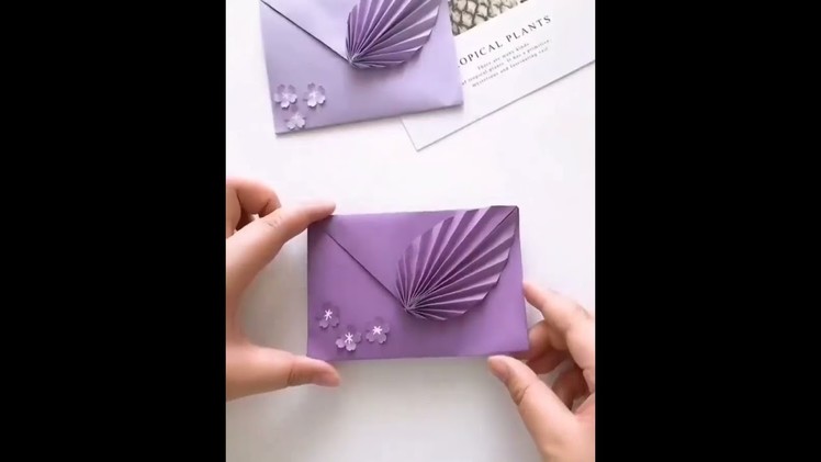 Holiday envelope paper craft idea