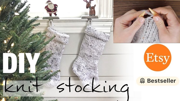 How to Knit the Easiest Christmas Stocking with Simply Maggie