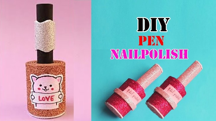 How to make nail polish pen.Back to School ????|diy homemade nail polish pen|#shorts #youtubeshorts.