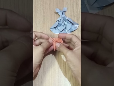 Paper Dress Origami Tutorial #origami #shorts #diy #paperdressup #papercraft #tutorial #easycraft