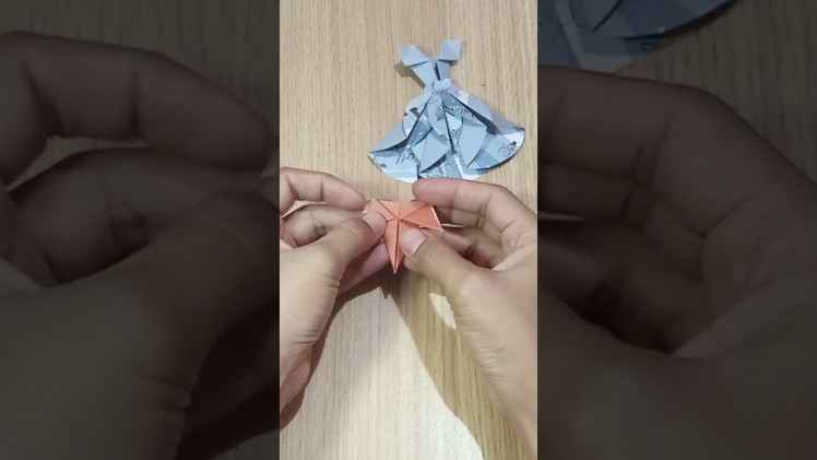 Paper Dress Origami Tutorial #origami #shorts #diy #paperdressup #papercraft #tutorial #easycraft