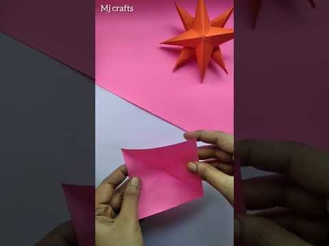 Paper star tutorial|origami easy|Mj crafts