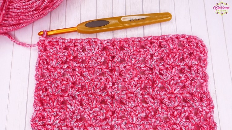 Simple Crochet Stitch for baby blankets, scarves and more! Granny & V Stitch - Simple Row Repeat!