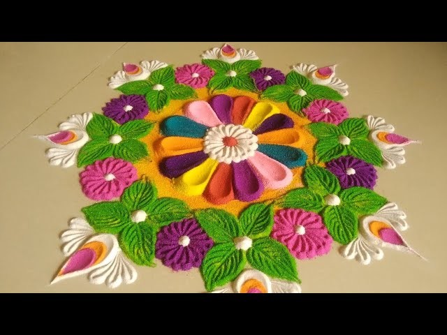 Very easy & simple rangoli designs| Daily festival rangoli | New year rangoli