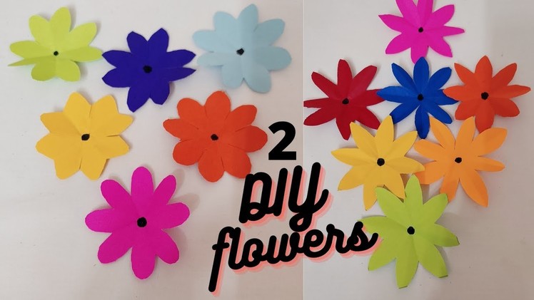 2 DIY Paper Flowers Making | Paper Crafts | Paper Flower ???? Two methods of Making easy paper flower