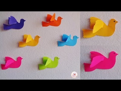 3D Paper Birds Making ideas-DIY Crafts|3D Room Decor|Paper Pigeons making|Paper Crafts|Wall Decor