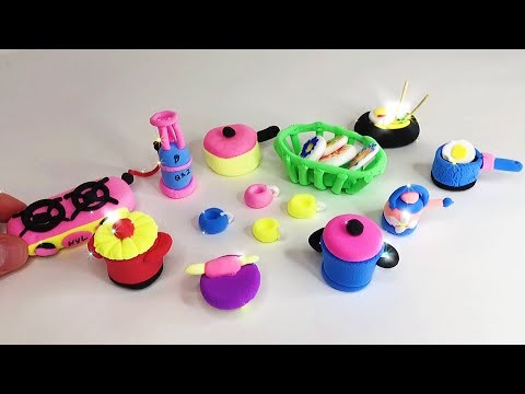 An amazing technique for making a polymer clay kitchen set |  Miniature tableware #7