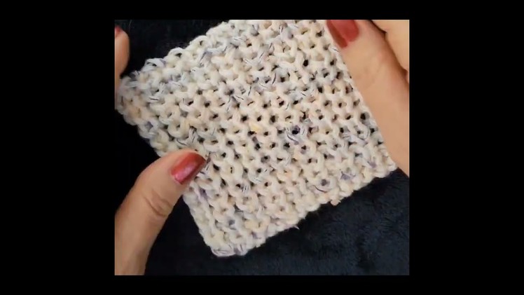 Brioche stitch - knitting for left handed beginners