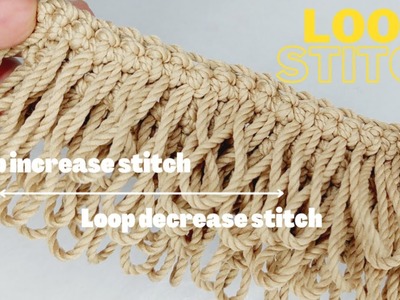 Cara Membuat Loop Stitch | Loop Increase Stitch, And Loop Decrease Stitch