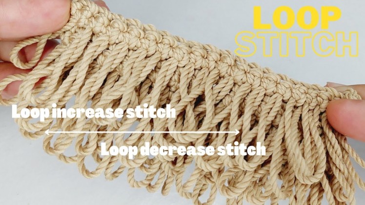 Cara Membuat Loop Stitch | Loop Increase Stitch, And Loop Decrease Stitch