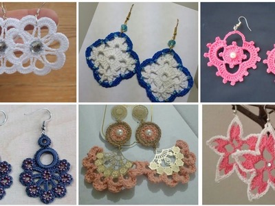 Creative & lovely demanding #crochet earrings #crochet statement earrings