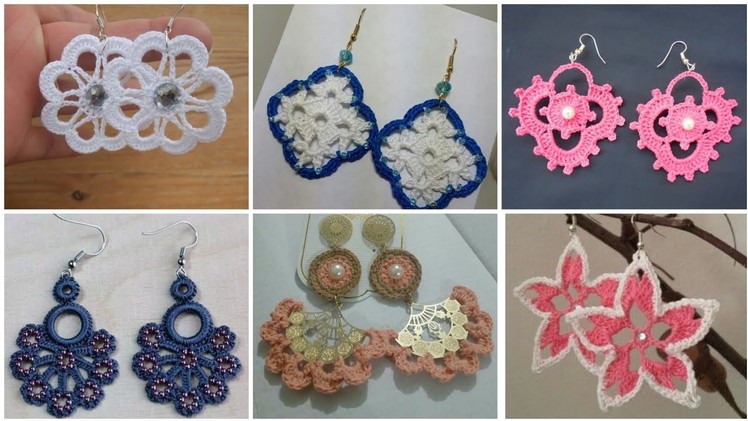 Creative & lovely demanding #crochet earrings #crochet statement earrings