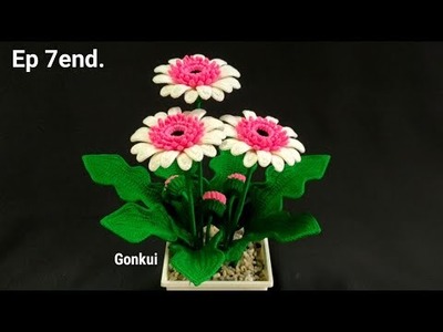 Crochet flower | Crochet Gerbera flower Ep7end.✨ Assembling flowers #crochetflower #crochet #diy