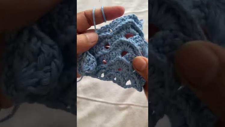 Crochet Triangle shawl # shorts #youtubeshorts