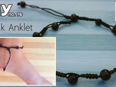 DIY Black Anklet | Beaded Anklet | SAYZ Ideas no. 76