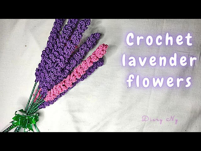 DIY crochet flower | how to make crochet lavender flower easy and simple | tutorial for beginner