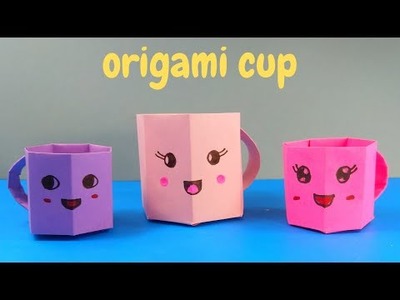 DIY How to Make Origami Cups - Easy Tutorials Step by Step Instructions for Kids