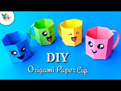 DIY Mini Paper Cup. Paper Crafts for School. Paper Origami Craft. paper craft. SuchetaCreations