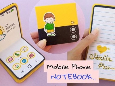 DIY Mobile phone Notebook at home | How to make Folding Mobile Phone diary | DIY Paper Mobile Phone