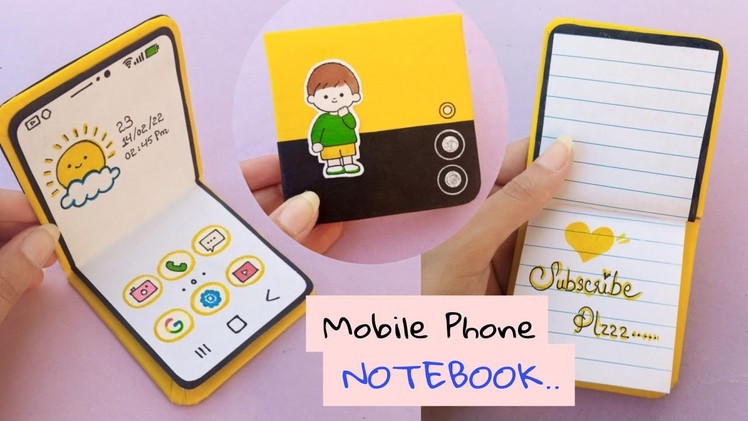 DIY Mobile phone Notebook at home | How to make Folding Mobile Phone diary | DIY Paper Mobile Phone