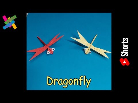 DIY Origami DRAGONFLY | How to make paper dragonfly | Fold tutorial #Shorts