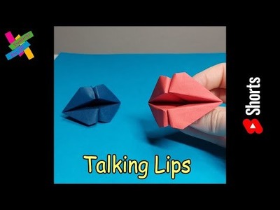 DIY Origami LIPS | How to make paper lips | Fold tutorial #Shorts